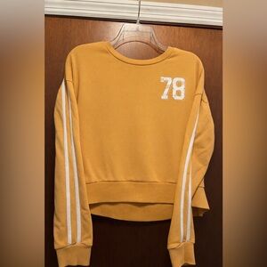 Grayson Threads Yellow Crew Neck Sweater with White Accents